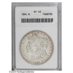 1894 S$1 XF40 ANACS. Hints of luster emerge as this pr 1894[S$1] XF40 ANACS.