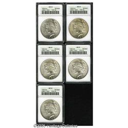 1928-S S$1 MS62 ANACS, VAM-4, five examples of this do 1928-S[S$1]--Doubled Die Obverse--MS62 ANACS,