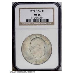 1972 $1 Type Three MS65 NGC. This dollar has all the l 1972[$1] Type Three MS65 NGC.