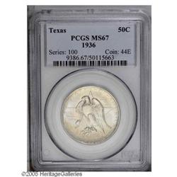 1936 50C Texas MS67 PCGS. Light champagne patina is bl 1936[50C] Texas MS67 PCGS.