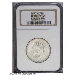 1936-D 50C Texas MS67 NGC. Chestnut and steel-gray col 1936-D[50C] Texas MS67 NGC.
