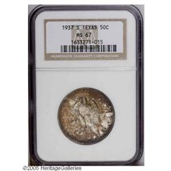 1937-S 50C Texas MS67 NGC. This very attractive Texas 1937-S[50C] Texas MS67 NGC.