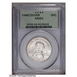 1925 50C Vancouver MS64 PCGS. Bright, satiny, and esse 1925[50C] Vancouver MS64 PCGS.