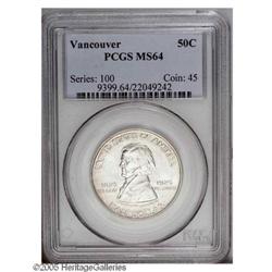 1925 50C Vancouver MS64 PCGS. Essentially white and ef 1925[50C] Vancouver MS64 PCGS.