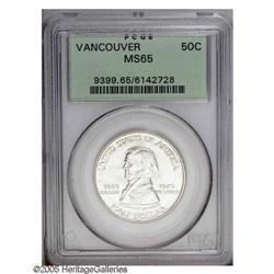 1925 50C Vancouver MS65 PCGS. An icy silver example, t 1925[50C] Vancouver MS65 PCGS.