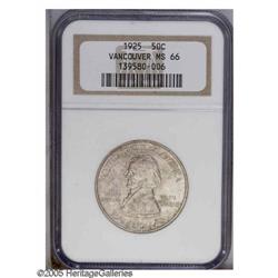 1925 50C Vancouver MS66 NGC. Salmon-pink and olive col 1925[50C] Vancouver MS66 NGC.
