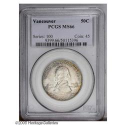 1925 50C Vancouver MS66 PCGS. Bluish-gray and golden p 1925[50C] Vancouver MS66 PCGS.