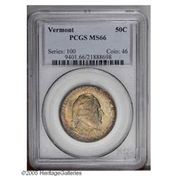 1927 50C Vermont MS66 PCGS. Struck to commemorate the 1927[50C] Vermont MS66 PCGS.