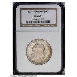 1927 50C Vermont MS66 NGC. Struck in higher design rel 1927[50C] Vermont MS66 NGC.
