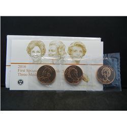2016 First Spouse Bronze Medal Series Set:  Nixon, Ford, Reagan.  GEM.