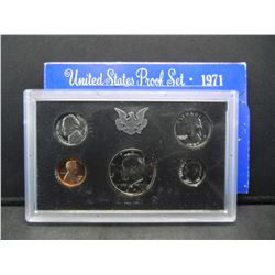 1971—S clad Proof Set.  Regular coinage with cent through half.