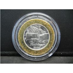 Flamingo (Laughlin NV)  $10 (.999) silver gambling token.   In capsule.