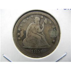 Neat 1856 Seated Quarter Love Token.