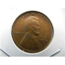 Error Alert!  1954-S Lincoln with Libierty rather than Liberty.  AU.
