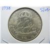 Image 1 : 1938 Sweden 2 Kroner silver coin.  Brilliant Uncirculated.