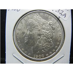 1900 Morgan Dollar.  Very choice White BU.