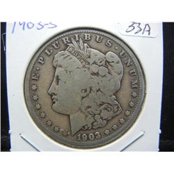 1903-S Morgan Dollar.  Original Fine.  Key Date.