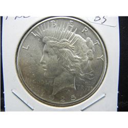 1925 Peace Dollar.  White BU.  Great luster.