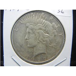 1927-S Peace Dollar.  Extremely Fine.  Semi-Key.