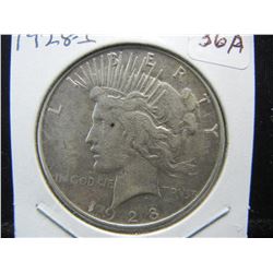 1928-S Peace Dollar.  Extremely Fine.  Semi-Key.