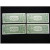 Image 5 : (4) 1957 A $1 Silver Certificates.  Consecutive Serial #s.  Choice CU.
