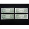 Image 5 : (4) 1957 B $1 Silver Certificates.  Consecutive Serial #s.  GEM CU.