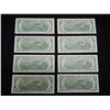 Image 8 : (8) 1976 Bicentennial $2 US Notes with consecutive serial numbers.  GEM Crisp Unc.