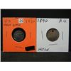 Image 1 : 1870, 1890 Half Dimes, Holed