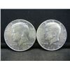 Image 1 : (2) 1964 90% Silver Kennedy Half Dollars