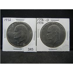 1976 D, 1972 Ike Dollars