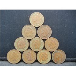 (10) 1907 Indian Head Cents