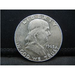 1963-D SILVER (90%) FRANKLIN HALF