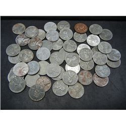 (50) WWII STEEL CENTS