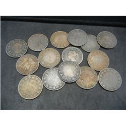 (15) 1800-1900'S CANADIAN COINS,