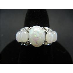 WOMAN'S FIRE OPAL RING (SIZE 7.5), FASHION JEWELRY