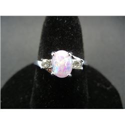 WOMAN'S PINK FIRE OPAL RING (SIZE 6.5), FASHION JEWELRY