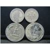 Image 2 : (4) US SILVER COINS (2 WASHINGTON QUARTERS & MERCURY/ ROOSEVELT DIMES)