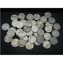 Lot of (40) 1939 Jefferson Nickels