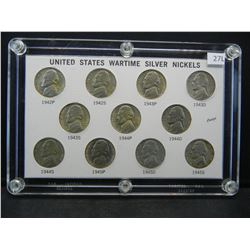 1942-1945 (11) Coin War Nickel Se