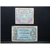 Image 1 : 1944 Germany Five and Ten Mark Military Currency Notes