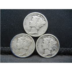 1935 PDS Mercury Dimes.