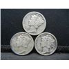 Image 1 : 1935 PDS Mercury Dimes.