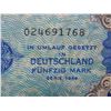 Image 2 : 1944 German 50 Mark Military Currency Note.  Serial # 024691768.
