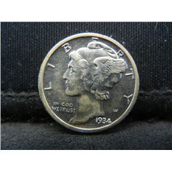 1934-D High Grade Mercury Head Dime.