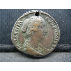 Faustina Junior (Married to Marcus Aurelius), Ancient Roman Coin, 145 A.D. Rev: Diana w/ Arrow & Bow