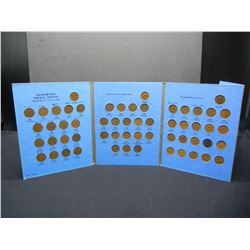 1920-1972 Canadian Small Cents, 57 Coins Housed in Whitman Album.