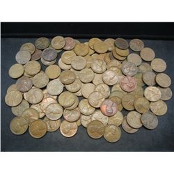 100 Lincoln Wheat Cents.