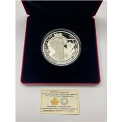 2017 $100 Fine Silver Coin - The Diamond Jubilee of the Confederation of Canada Medal