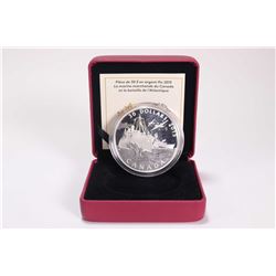 Cased Royal Canadian Mint collector thirty dollar 2015, 62.67 gram .99.99% Fine silver coin "Canada'