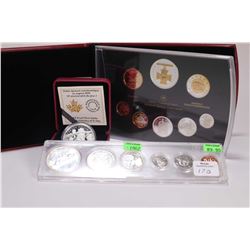 Two cased Royal Canadian Mint collector coin sets including 2019 silver proof "75th Anniversary of D